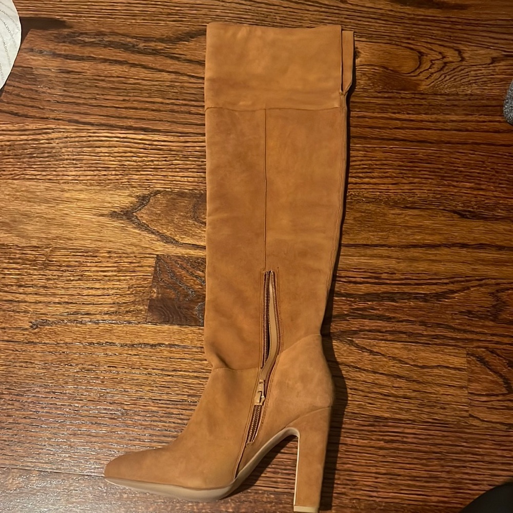 Brand new never worn 6.5 camel suede over the knee boots. “Rixon”
